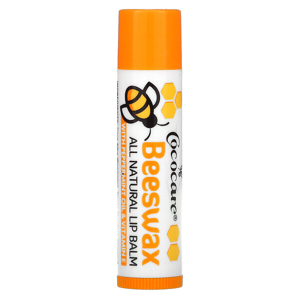 Cococare, Beeswax, All Natural Lip Balm, .15 oz (4.2 g)