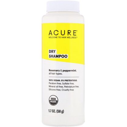 Acure, Dry Shampoo, Rosemary & Peppermint, 1.7 oz (58 g)