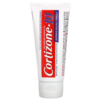 Cortizone 10, 1% Hydrocotisone Anti-Itch Creme, Maximum Strength, 2 oz (56 g)