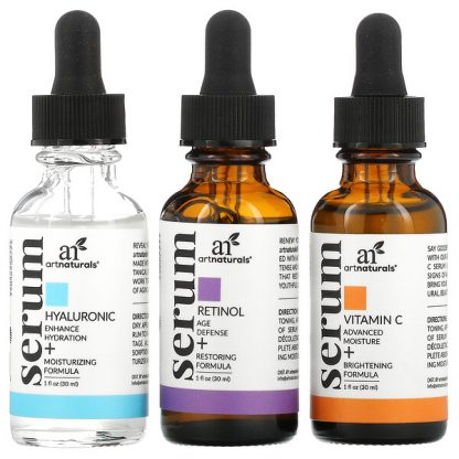 Artnaturals, Serum Trio Set, 3 Serums, 1 fl oz (29.5 ml) Each