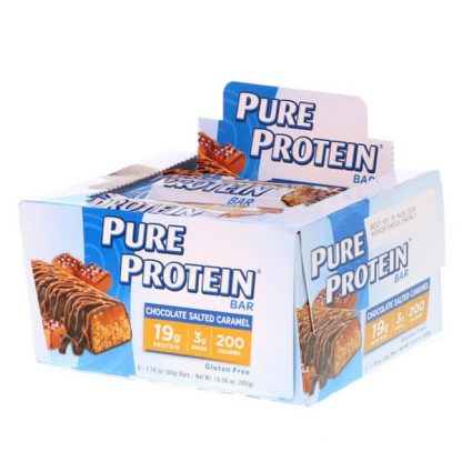 Pure Protein, Chocolate Salted Caramel Bar, 6 Bars, 1.76 oz (50 g) Each