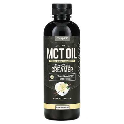 Onnit, Emulsified MCT Oil, Non-Dairy Creamer, Creamy Vanilla, 16 fl oz (473 ml)