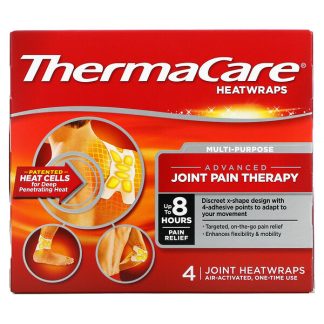 ThermaCare, Advanced Joint Pain Therapy, One-Time Use, 4 Joint Heatwraps