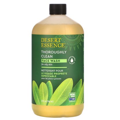 Desert Essence, Thoroughly Clean Face Wash, 32 fl oz (946 ml)