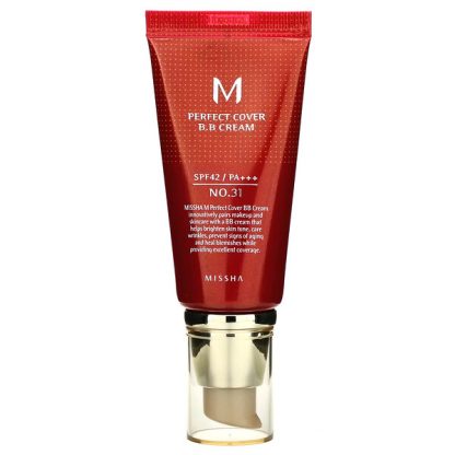 Missha, Perfect Cover BB Cream, SPF 42 PA+++, No. 31 Golden Beige, 50 ml