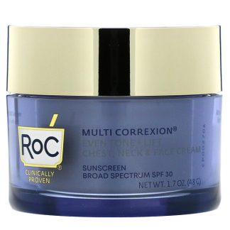 RoC, Multi Correxion, Even Tone + Lift, 5 In 1 Chest, Neck & Face Cream, SPF 30, 1.7 oz (48 g)