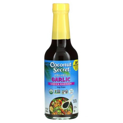 Coconut Secret, Organic Garlic, Sauce & Marinade, 10 fl oz (296 ml)