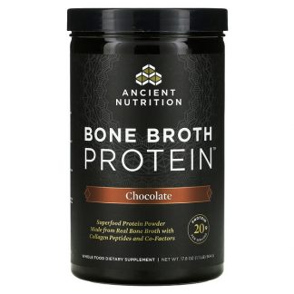 Dr. Axe / Ancient Nutrition, Bone Broth Protein, Chocolate, 1.1 lb, (17.8 oz)