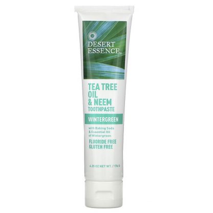 Desert Essence, Tea Tree Oil & Neem Toothpaste, Wintergreen, 6.25 oz (176 g)