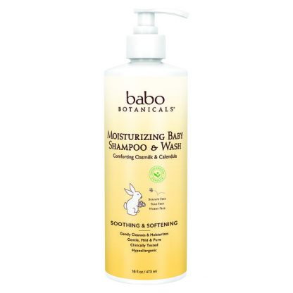 Babo Botanicals, Moisturizing Baby Shampoo & Wash, Oatmilk Calendula, 16 fl oz (473 ml)