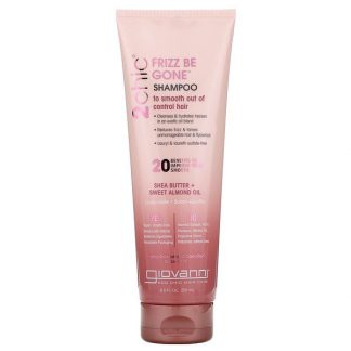 Giovanni, 2chic, Frizz Be Gone Shampoo, To Smooth Out Of Control Hair, Shea Butter + Sweet Almond Oil, 8.5 fl oz (250 ml)