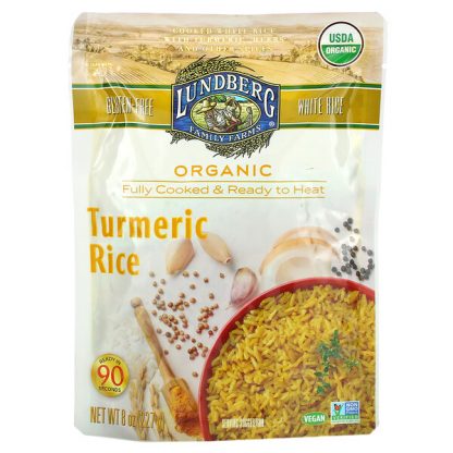 Lundberg, Organic Fully Cooked & Ready To Heat, Turmeric Rice, 8 oz (227 g)