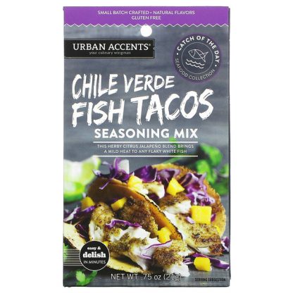 Urban Accents, Chile Verde Fish Tacos Seasoning Mix, 0.75 oz (21 g)