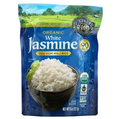 Lundberg, Organic White Jasmine, Thai Hom Mali Rice, 8 oz (227 g)