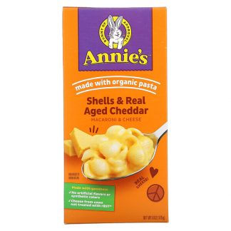 Annie's Homegrown, Macaroni & Cheese, Shells & Real Aged Cheddar, 6 oz (170 g)