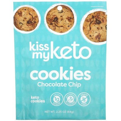 Kiss My Keto, Keto Cookies, Chocolate Chip, 2.25 oz (64 g)