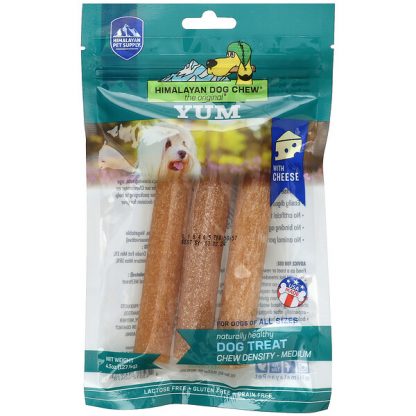 Himalayan Pet Supply, Himalayan Dog Chew, Yum, Medium, All Sizes, Cheese, 4.5 oz (127.5 g)