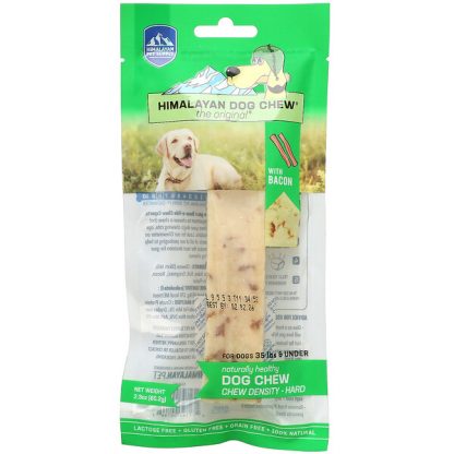 Himalayan Pet Supply, Himalayan Dog Chew, Hard, For Dogs 35 lbs & Under, Bacon, 2.3 oz (65.2 g)