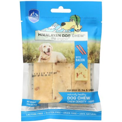 Himalayan Pet Supply, Himalayan Dog Chew, Hard, For Dogs 15 lbs & Under, Bacon, 3.3 oz (93.6 g)