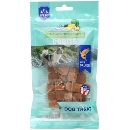 Himalayan Pet Supply, Himalayan Dog Treats, Cubits, All Sizes, Salmon, 3.5 oz (99.2 g)