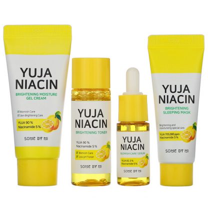 Some By Mi, Yuja Niacin 30 Days Brightening Starter Kit, 4 Piece Kit