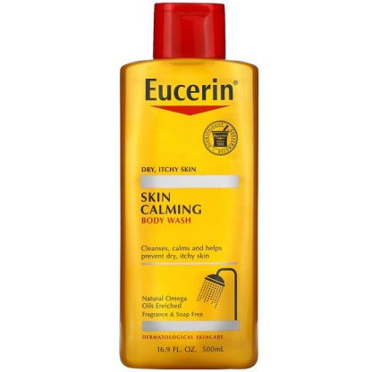 Eucerin, Skin Calming Body Wash, Fragrance Free, 16.9 fl oz (500 ml)