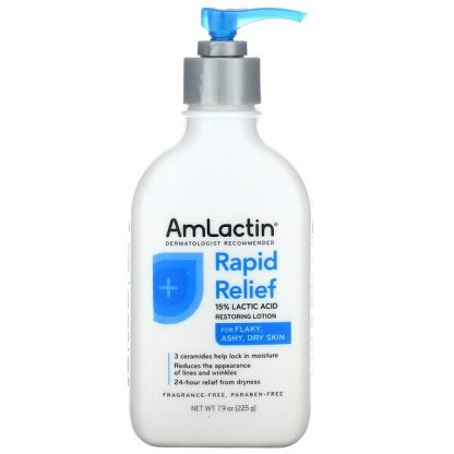 Amlactin, Rapid Relief, 15% Lactic Acid Restoring Lotion, Fragrance Free, 7.9 oz (225 g)