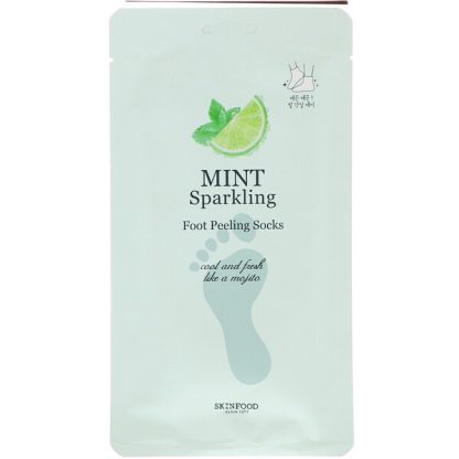 Skinfood, Mint Sparkling, Foot Peeling Socks, 1 Pair, 1.41 fl oz (40 g)