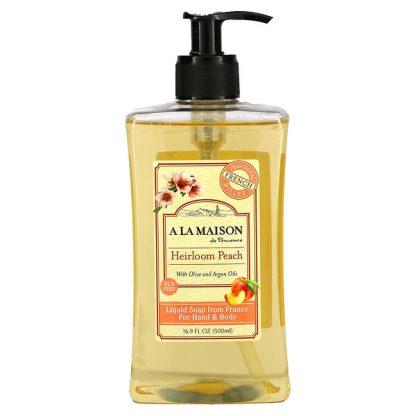 A La Maison de Provence, Liquid Soap For Hand & Body, Heirloom Peach, 16.9 fl oz (500 ml)