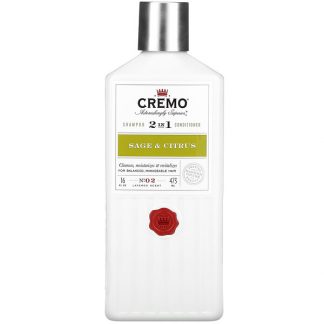 Cremo, 2 In 1 Shampoo & Conditioner, No. 02, Sage & Citrus, 16 fl oz (473 ml)