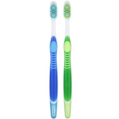 Oral-B, 3D White, Vivid Toothbrush, Medium, 2 Pack