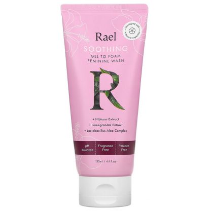 Rael, Soothing Gel To Foam Feminine Wash, Fragrance Free, 4.4 fl oz (130 ml)