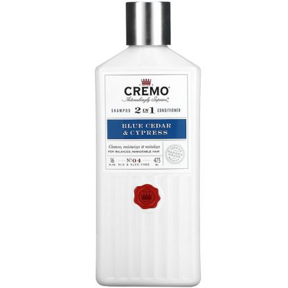 Cremo, 2 In 1 Shampoo Conditioner, No. 04, Blue Cedar & Cypress, 16 fl oz (473 ml)