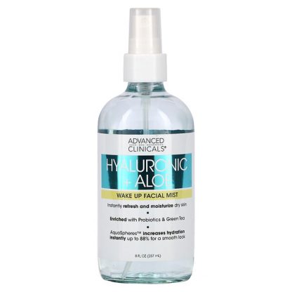 Advanced Clinicals, Hyaluronic + Aloe, Wake Up Facial Mist, 8 fl oz (237 ml)