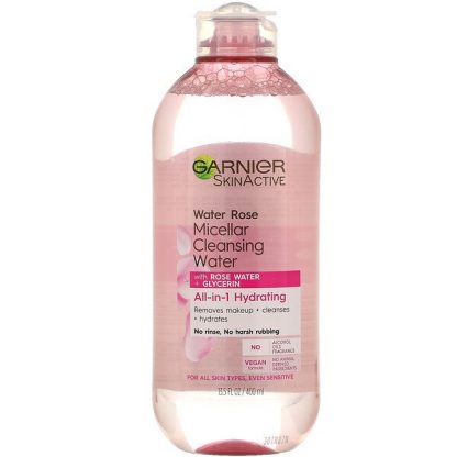 Garnier, SkinActive, Water Rose Micellar Cleansing Water with Rose Water + Glycerin, 13.5 fl oz (400 ml)