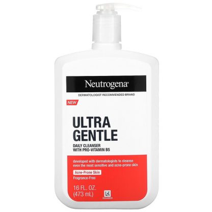 Neutrogena, Ultra Gentle, Daily Cleanser With Pro-Vitamin B5, Fragrance-Free, 16 fl oz (473 ml)