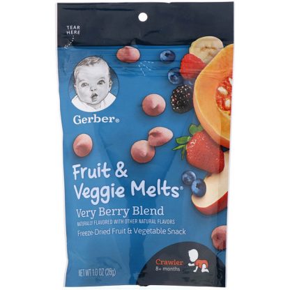 Gerber, Fruit & Veggie Melts, 8+ Months, Very Berry Blend, 1.0 oz (28 g)