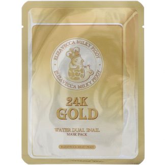 Elizavecca, Milky Piggy, 24k Gold Water Dual Snail Beauty Mask Pack, 10 Sheets, 0.88 oz (25 g) Each