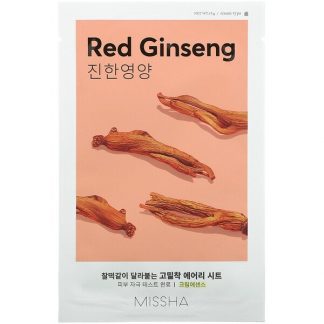 Missha, Airy Fit Beauty Sheet Mask, Red Ginseng, 1 Sheet, 19 g