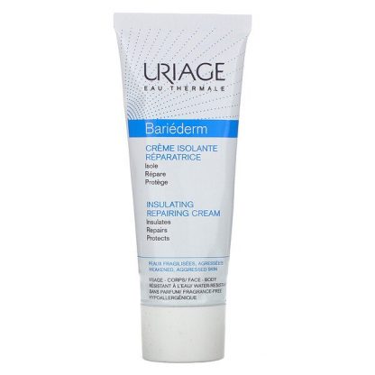 Uriage, Bariederm, Insulating Repairing Cream, Fragrance-Free, 2.5 fl oz (75 ml)