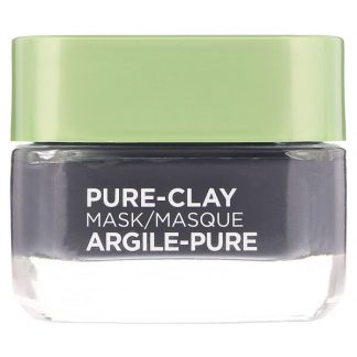 L'Oreal, Pure-Clay Beauty Mask, Detox & Brighten, 3 Pure Clays + Charcoal, 1.7 oz (48 g)