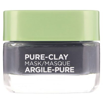 L'Oreal, Pure-Clay Beauty Mask, Detox & Brighten, 3 Pure Clays + Charcoal, 1.7 oz (48 g)