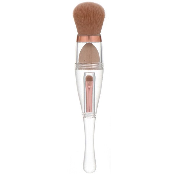 Denco, Total Face 3-in-1 Makeup Brush, 1 Brush