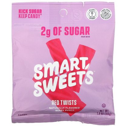 SmartSweets, Red Twists, Berry Punch, 1.8 oz (50 g)