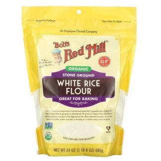 Bob's Red Mill, Organic White Rice Flour, 24 oz (680 g)