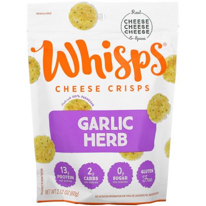 Whisps, Garlic Herb Cheese Crisps, 2.12 oz ( 60 g)