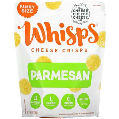 Whisps, Parmesan Cheese Crisps, Family Size, 6 oz ( 170 g)