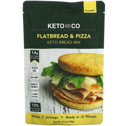 Keto and Co, Keto Bread Mix, Flatbread & Pizza, 6.7 oz (190 g)