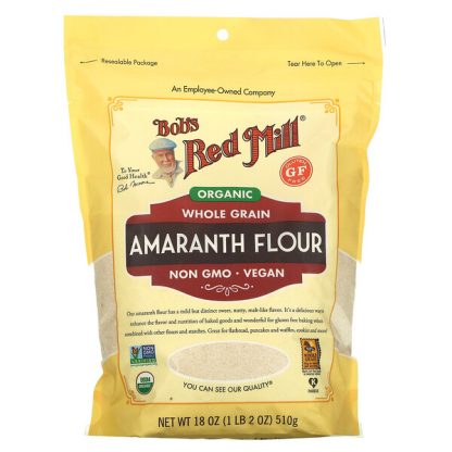 Bob's Red Mill, Organic Amaranth Flour, Whole Grain, 18 oz (510 g)