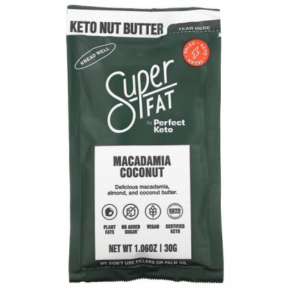 SuperFat, Keto Nut Butter, Macadamia Coconut, 1.06 oz (30 g)